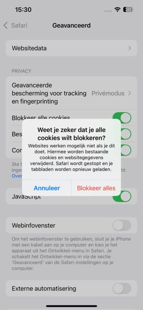 cookies verwijderen iphone uitleg 7