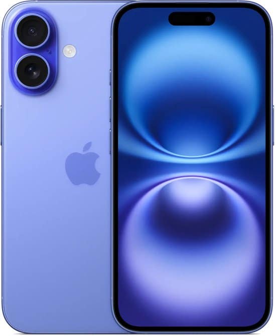 Refurbished Apple iPhone 16 - 128GB - Blauw