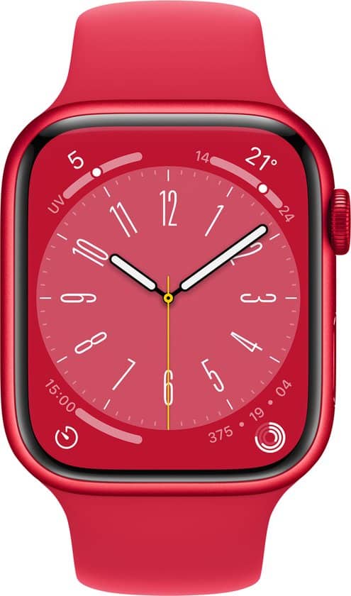 Refurbished Apple Watch Series 8 - 45mm - Rood Aluminium
